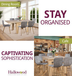 Hallowood Furniture Newquay Oak Flip Top Extending Table With 6 Taupe Leather Effect Chair With Oak Effect Legs - thumbnail 7