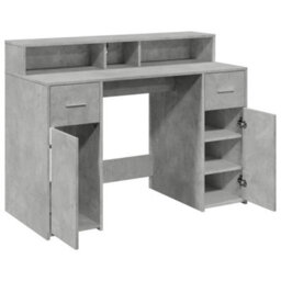 Walplus Desk With Led Lights Concrete Grey 120X55X91 Cm Engineered Wood - thumbnail 9