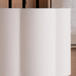 Pacific Lifestyle 45Cm White Handloom Scalloped Cylinder Lampshade For Table And Flor Lamps - thumbnail 2