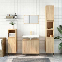 Berkfield Industrial Bathroom Cabinet Sonoma Oak 58X33X60 Cm Engineered Wood - thumbnail 2