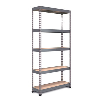 RB UK Rb Boss Garage Shelving Unit Fastlok 5 Shelf Mdf Galvanised Steel (H) 1800mm (W) 900mm (D) 300mm - image 1