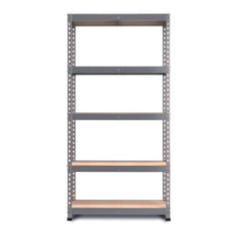 RB UK Rb Boss Garage Shelving Unit Fastlok 5 Shelf Mdf Galvanised Steel (H) 1800mm (W) 900mm (D) 300mm - thumbnail 2