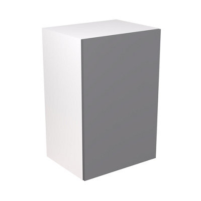 Kitchen Kit Light Grey Matt Slab Door Boiler Housing Wall Unit Cabinet Soft Close Flatpack - 600X900mm - image 1