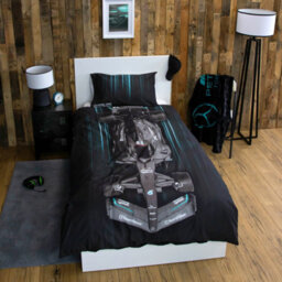 MERCEDES AMG PETRONAS Mercedes Skyline Single Polycotton Duvet Cover And Pillowcase Set - thumbnail 4
