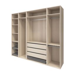 GoodHome Atomia Freestanding Oak Effect Chipboard Wardrobe, Clothing & Shoes Organiser (H)2250mm (W)2500mm (D)580mm - thumbnail 2