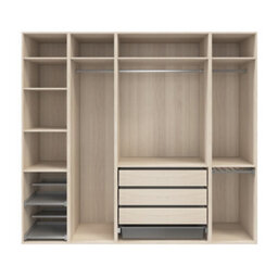 GoodHome Atomia Freestanding Oak Effect Chipboard Wardrobe, Clothing & Shoes Organiser (H)2250mm (W)2500mm (D)580mm - thumbnail 1
