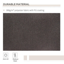 Outsunny Manual Retractable Awning Garden Shelter Canopy 3 X 2M Grey - thumbnail 4