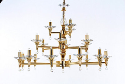 Luminosa Lighting Luminosa San Marino Gold 21 Arm Chandelier