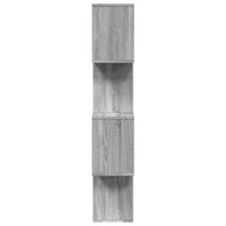 Vidaxl Room Divider Bookcase 4-Tier Grey Sonoma 70X24X129 Cm Engineered Wood - thumbnail 6