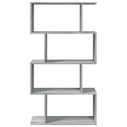 Vidaxl Room Divider Bookcase 4-Tier Grey Sonoma 70X24X129 Cm Engineered Wood - thumbnail 5