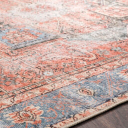 Livabliss Amelie-Washable Terracotta Blue Grey Brown Traditional Vintage Boho Living Dining Rug 160 X 220 Cm Easy Care, Non Shedding - thumbnail 3
