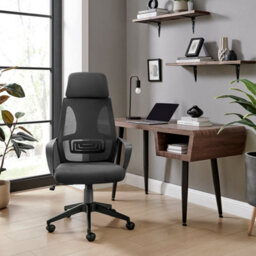Furniturebox Uk Ubico Black Mesh And Fabric Office Chair - thumbnail 2
