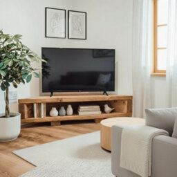 L90Xw29Xh50Cm 3 Tier Solid Wood Tv Unit / Solid Wood / Rustic Tv Stand - thumbnail 7