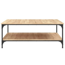 Berkfield Stylish Coffee Table Sonoma Oak 100X100X40 Cm Engineered Wood - thumbnail 5