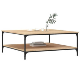 Berkfield Stylish Coffee Table Sonoma Oak 100X100X40 Cm Engineered Wood - thumbnail 3