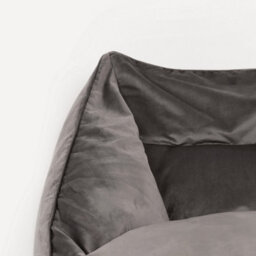 icon Natalia Velvet Adults Bean Bag Armchair, Ready Filled Large Beanbag Grey - thumbnail 6