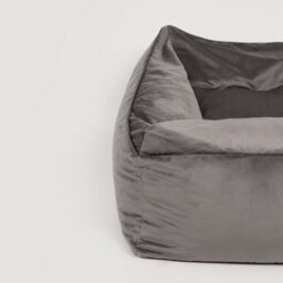 icon Natalia Velvet Adults Bean Bag Armchair, Ready Filled Large Beanbag Grey - thumbnail 5