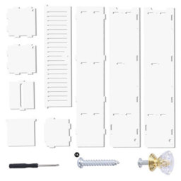 White Freestanding Toilet Roll Holder & Bathroom Storage Cabinet 76.5Cm - thumbnail 7