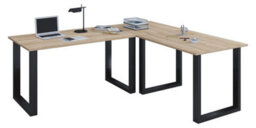 Vcm Desk Lona Black / Sonoma Oak H. 76 X W. 220 X D. 220 Cm - thumbnail 1