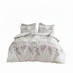 Dandelion Floral Botanical Bedding Duvet Cover And Pillowcase Set White - thumbnail 3