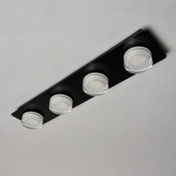 Litecraft Bolton Black 4 Light Led Bathroom Ceiling Spotlight Bar - thumbnail 4