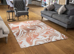 Benjamin Tate Design Rose Gold Marble Special Soft Home Rug - thumbnail 2