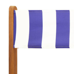 Walplus 3 Piece Bistro Set Blue And White Fabric And Solid Wood - Cushion Not Included - thumbnail 9