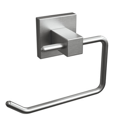 Rothley Silver Brushed Effect Square Toilet Roll Holder - image 1