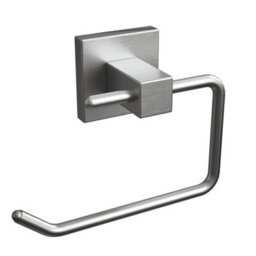 Rothley Silver Brushed Effect Square Toilet Roll Holder - thumbnail 1