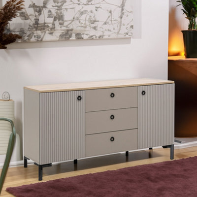 Heze Furniture Bella 3 Drawers 2 Door Modern Loft Style Sideboard - image 1