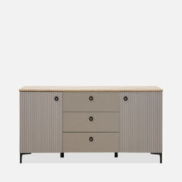 Heze Furniture Bella 3 Drawers 2 Door Modern Loft Style Sideboard - thumbnail 2