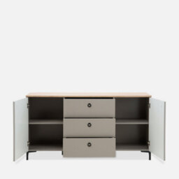 Heze Furniture Bella 3 Drawers 2 Door Modern Loft Style Sideboard - thumbnail 3