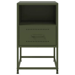 Berkfield Bedside Cabinets 2 Pcs Olive Green 36X39X60.5 Cm Steel - thumbnail 5