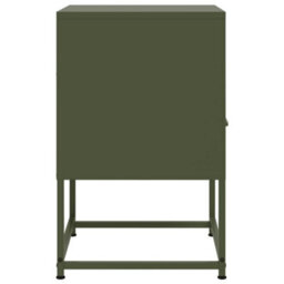 Berkfield Bedside Cabinets 2 Pcs Olive Green 36X39X60.5 Cm Steel - thumbnail 7