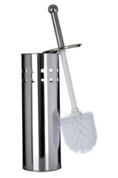 Premier Housewares Interiors By Premier Modern Square Toilet Brush & Holder,hygienic Bathroom Cleaner,stainless Steel Cleaning Brush,toilet Scrubber - thumbnail 3