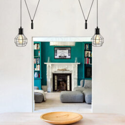 Ledsone Black Industrial Ceiling Light Metal Pendant E27 Retro Chandelier For Living Room & Kitchen - thumbnail 9