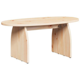 Berkfield Coffee Table Natural 80 X 40 X 35 Cm Solid Pine Wood - thumbnail 2