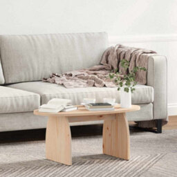 Berkfield Coffee Table Natural 80 X 40 X 35 Cm Solid Pine Wood - thumbnail 6