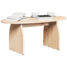 Berkfield Coffee Table Natural 80 X 40 X 35 Cm Solid Pine Wood - thumbnail 3