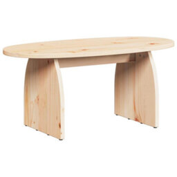 Berkfield Coffee Table Natural 80 X 40 X 35 Cm Solid Pine Wood - thumbnail 9