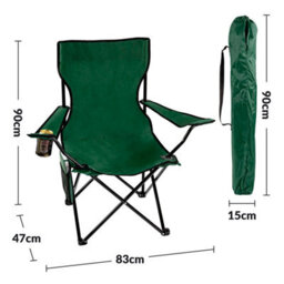 Taylor & Brown Set Of 2 Folding Camp Chairs  Lightweight, Portable With Cup Holder, Side Pocket & Bag For Camping & Outdoor Use - thumbnail 6