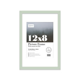 "12X8"" Mint Green Frame With Mount For 8X6"" Pictures 20mm Slim Edge Portrait And Landscape Display With Wall Hooks And Kickstand" - thumbnail 1