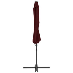 Berkfield Cantilever Umbrella With Steel Pole Bordeaux Red 300 Cm - thumbnail 4