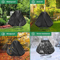 Hanging Chair Cover Waterproof Hanging Chair Cover Protective Cover For Egg Chair Windproof Anti Uv 232 X 200Cm - thumbnail 3