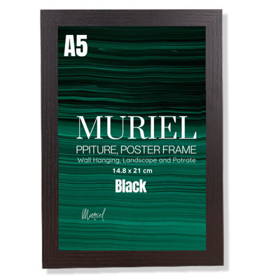 A5 Black Picture Frame Photo Frame Perspex Sheet For Wall Or Table, Landscape Portrait Orientation (14.8 X 21 Cm)