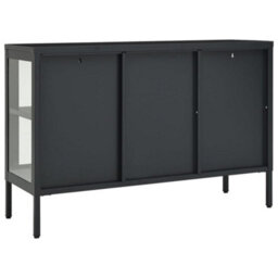 Berkfield Classic Sideboard Anthracite 105X35X70 Cm Steel And Glass - thumbnail 5
