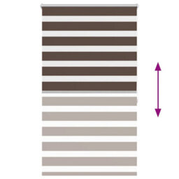 Walplus Coffee Zebra Blind 80 X 175 Cm - Light Filtering Roller Blind With Hardware - thumbnail 5