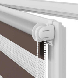 Walplus Coffee Zebra Blind 80 X 175 Cm - Light Filtering Roller Blind With Hardware - thumbnail 9