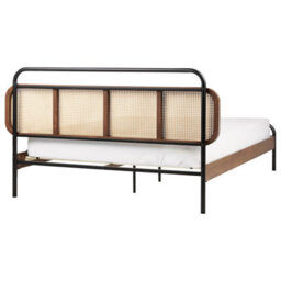 Beliani Bed Rattan Boussicourt 180 X 200 Cm (Eu Super King) Dark Brown - thumbnail 5