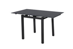 Modernique Black Tempered Glass Extending Dining Table Extends 80 To 130 Cm - thumbnail 2